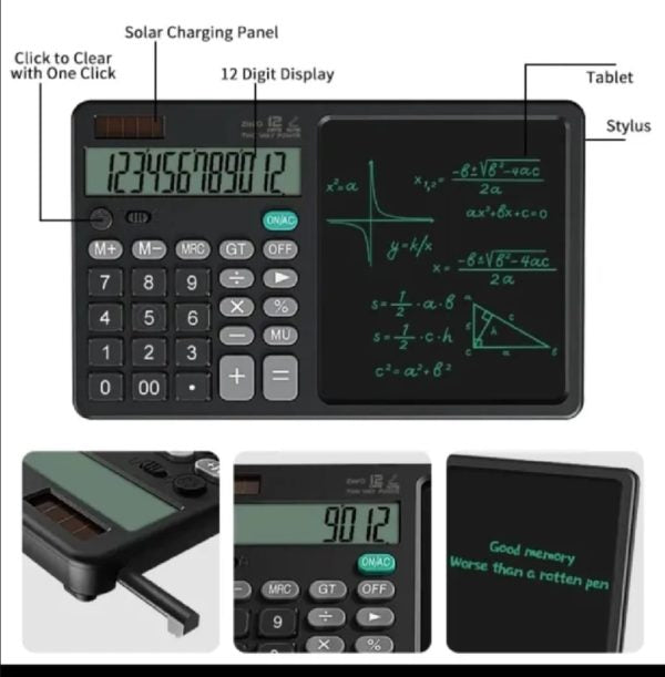 2-in-1 Calculator With Lcd Writing Tablet