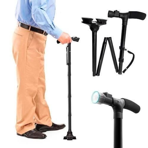 Portable Folding Walking Stick With Led Light